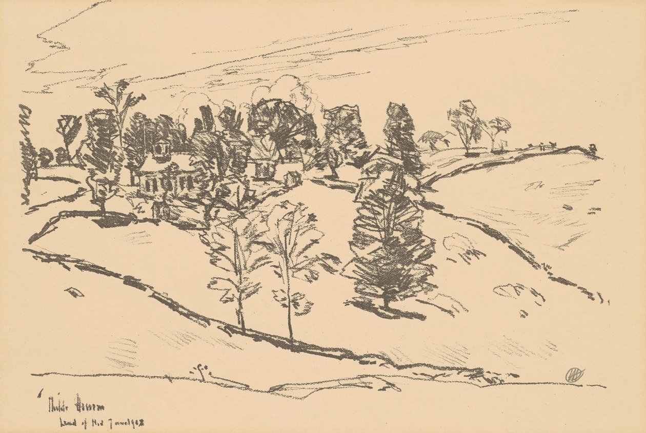 Das kleine Schulhaus, Land der Träume, 1918 von Frederick Childe Hassam