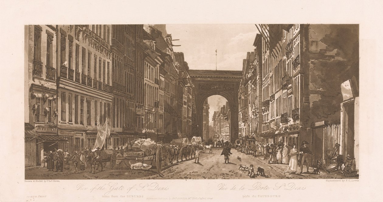 Ansicht des Tores von St. Denis von Frederick Christian Lewis the Elder