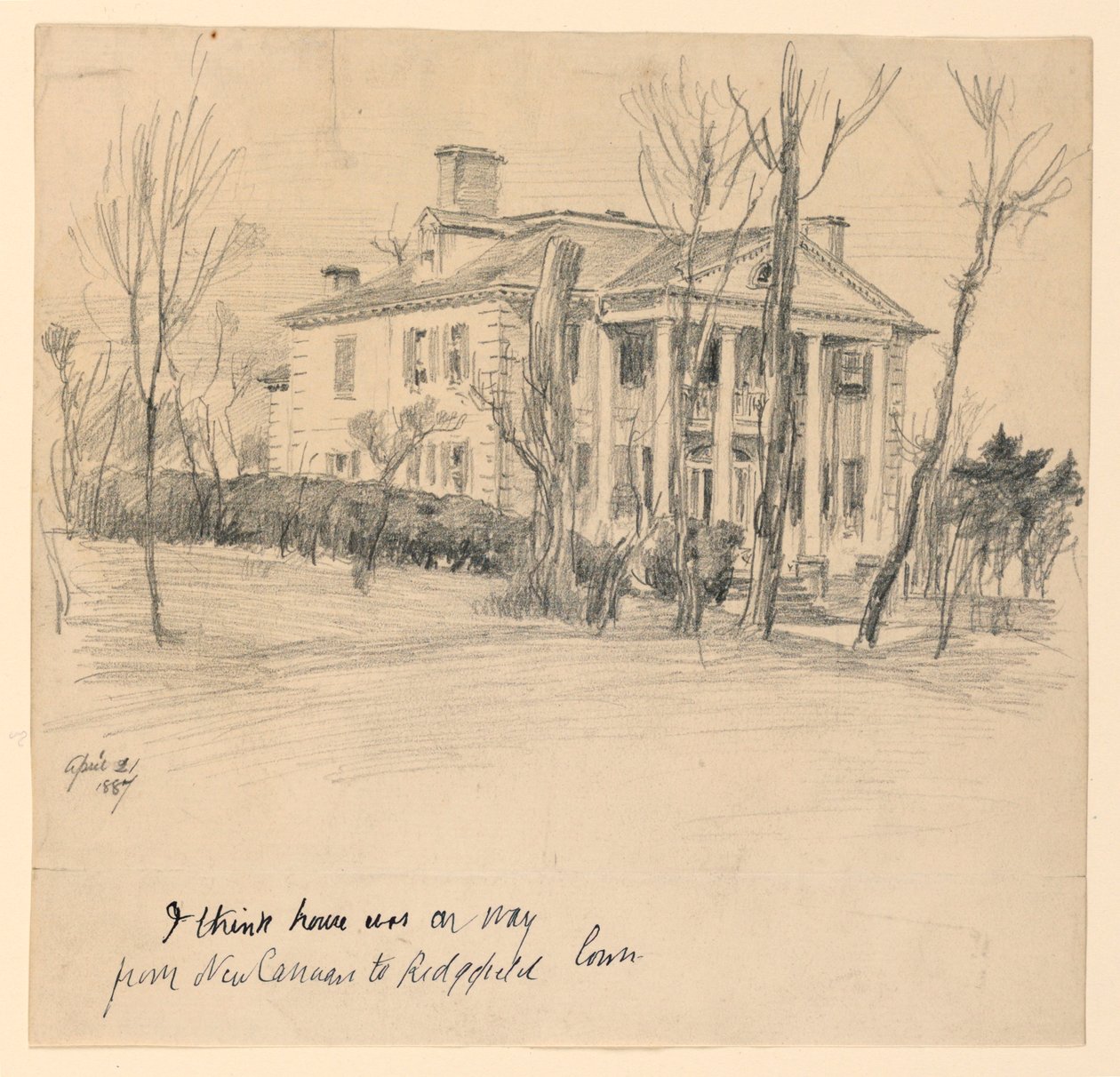 Governor Lounsbury House, Main Street, Ridgefield, Conn. von Frederick Dielman