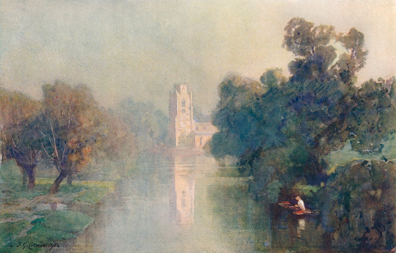 Morgennebel, Hemingford Grey von Frederick George Cotman