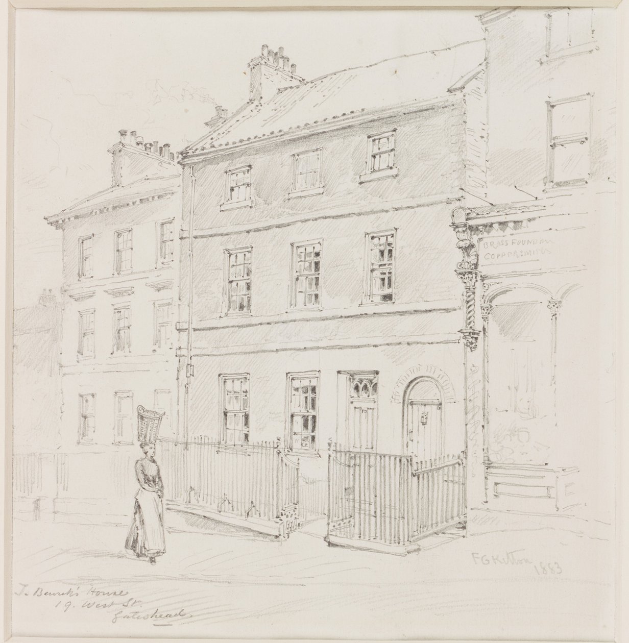 Thomas Bewicks Haus, West St., Gateshead von Frederick George Kitton