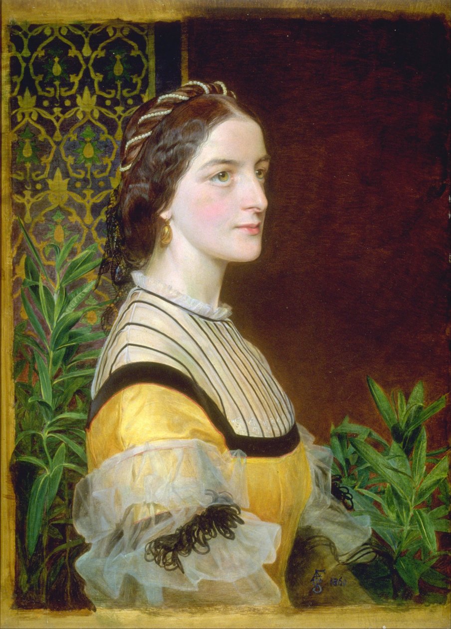 Porträt einer Dame, wahrscheinlich Anne Simms Reeve von Brancaster Hall, Norfolk von Frederick Sandys