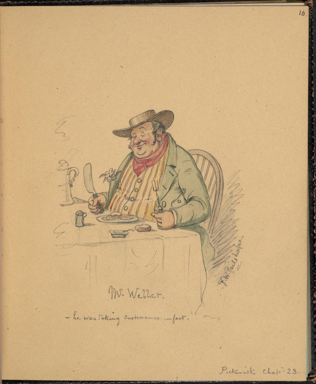 Szene aus Pickwick Papers, Mr. Weller, aus einem 