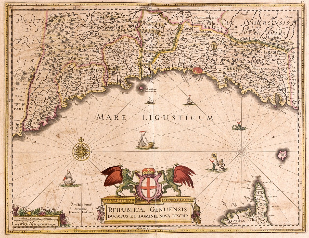 Karte der Republik Genua (Italien) von Frederick de Wit