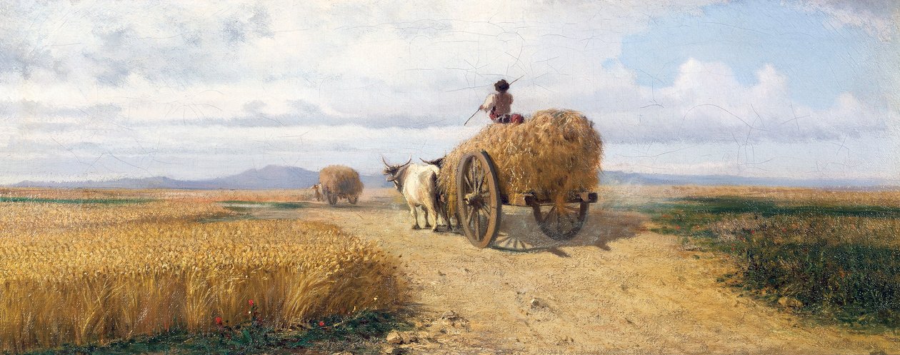 Weizenfeld, um 1868 von Frederico Rossano