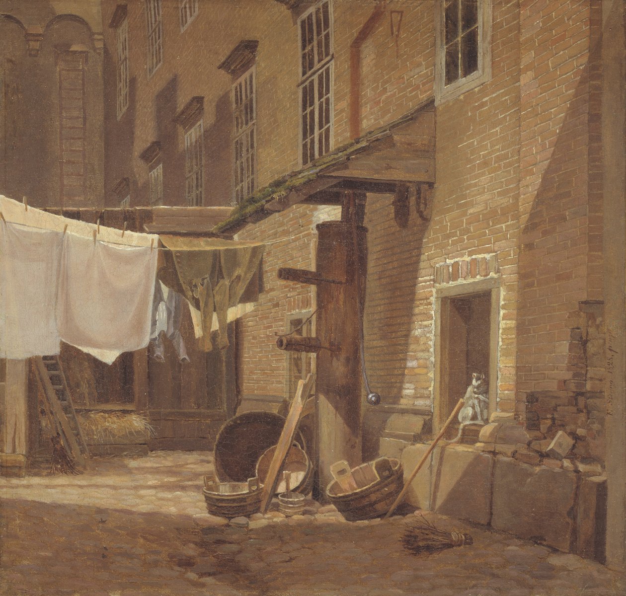Der Hinterhof des Charlottenborg-Palastes von Frederik Hansen Sodring