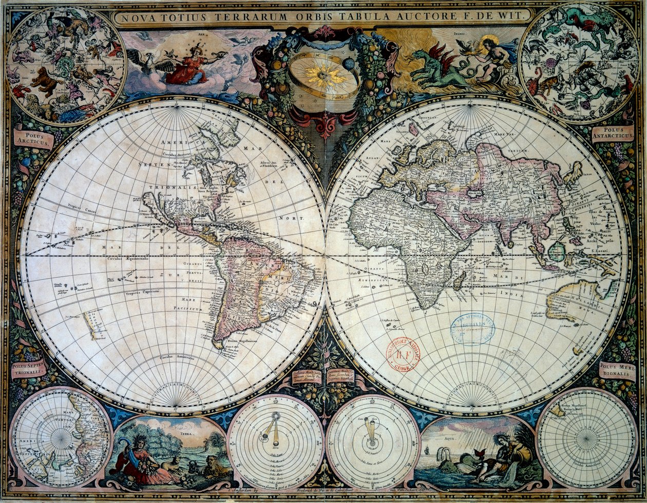 Planisphäre von Frederic de Witt von Frederik de (after) Wit