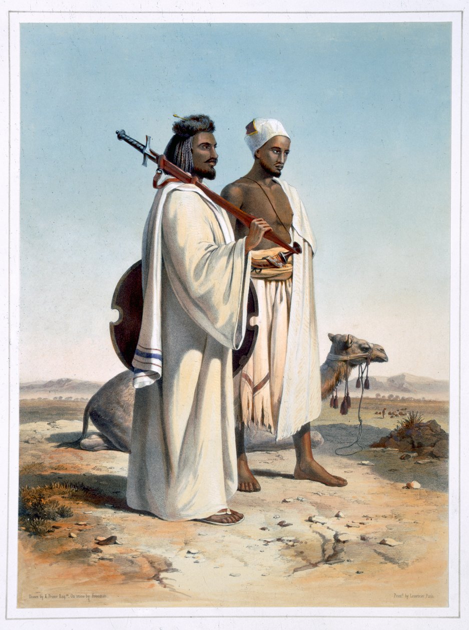 Die Ababda, Nomaden der östlichen Thebais-Wüste, 1848 von Freeman