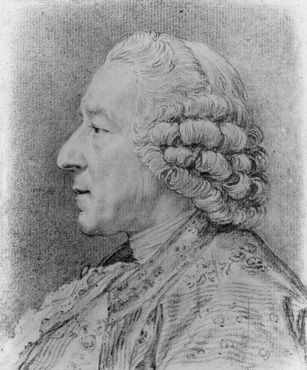 Charles-Nicolas Cochin, 1767 (Kohle auf Papier) von French School
