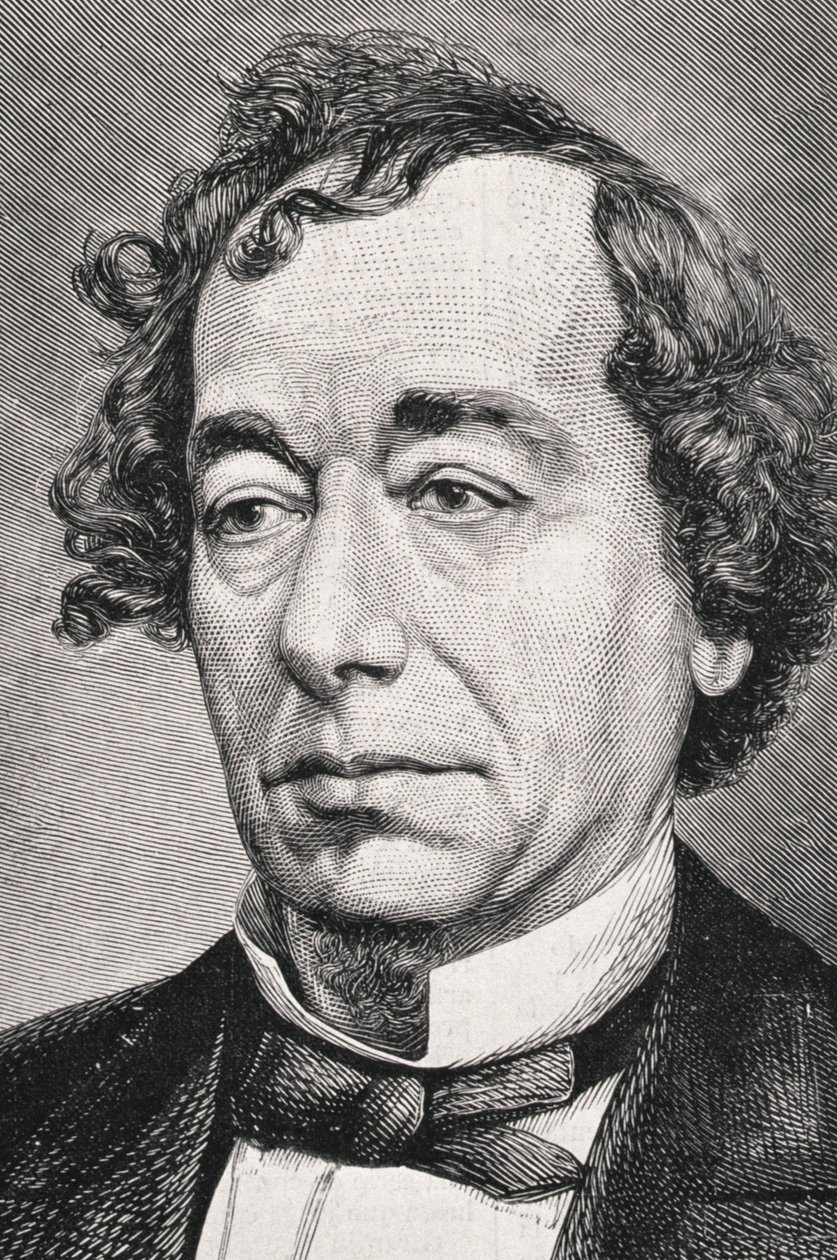 Porträt von Benjamin Disraeli, 1. Earl of Beaconsfield von French School