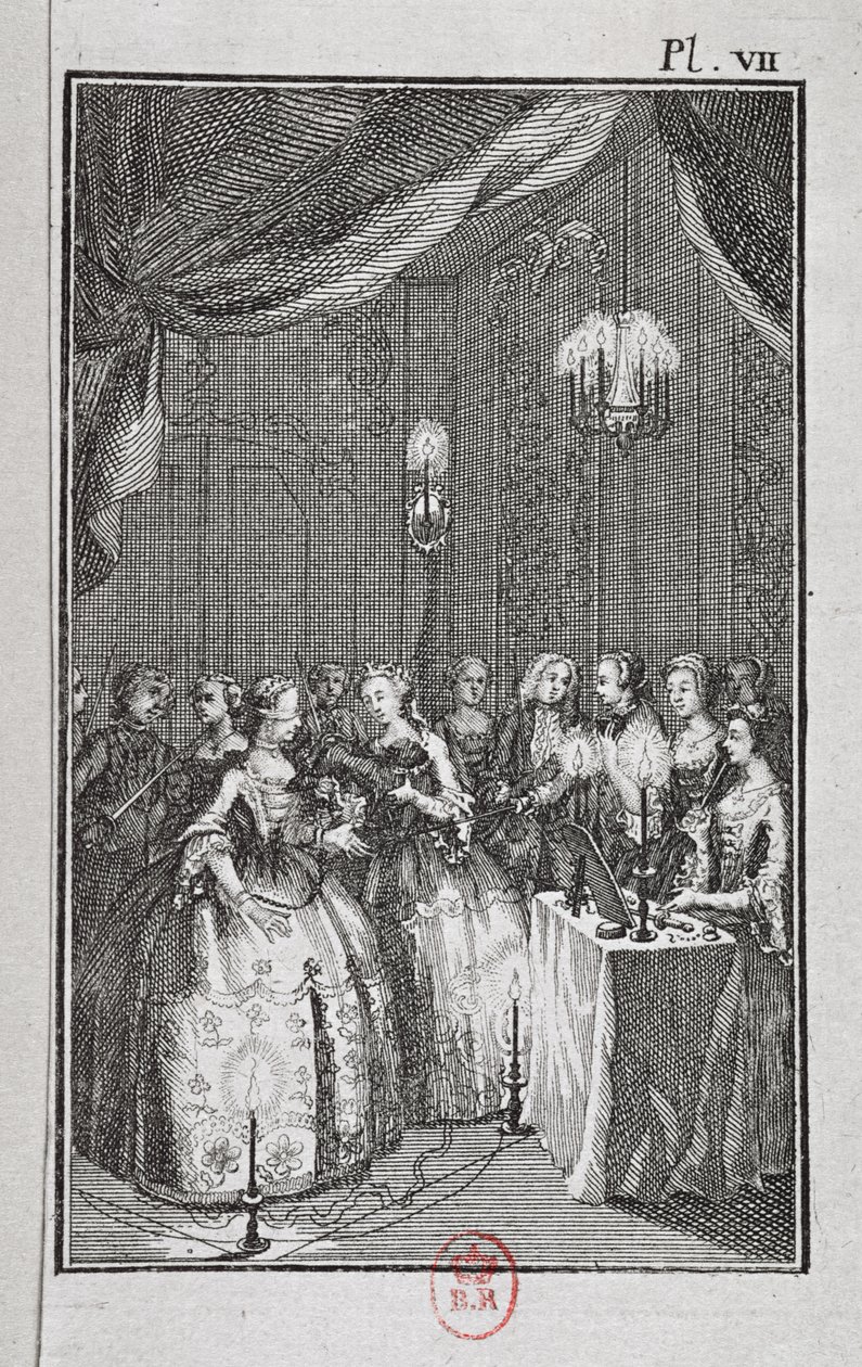 Empfang von Damen in der Loge der Mopses von French School