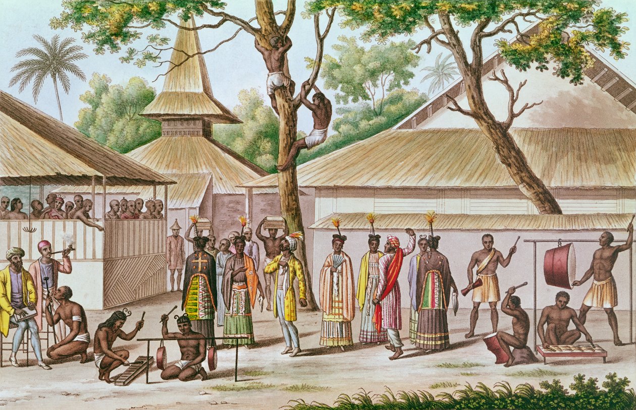 Religiöses Fest in Caieli, Buru-Insel, aus 