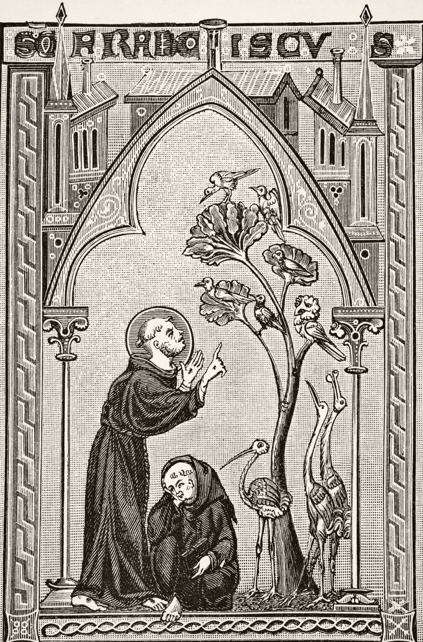 St. Franziskus von Assisi spricht mit den Vögeln, aus 