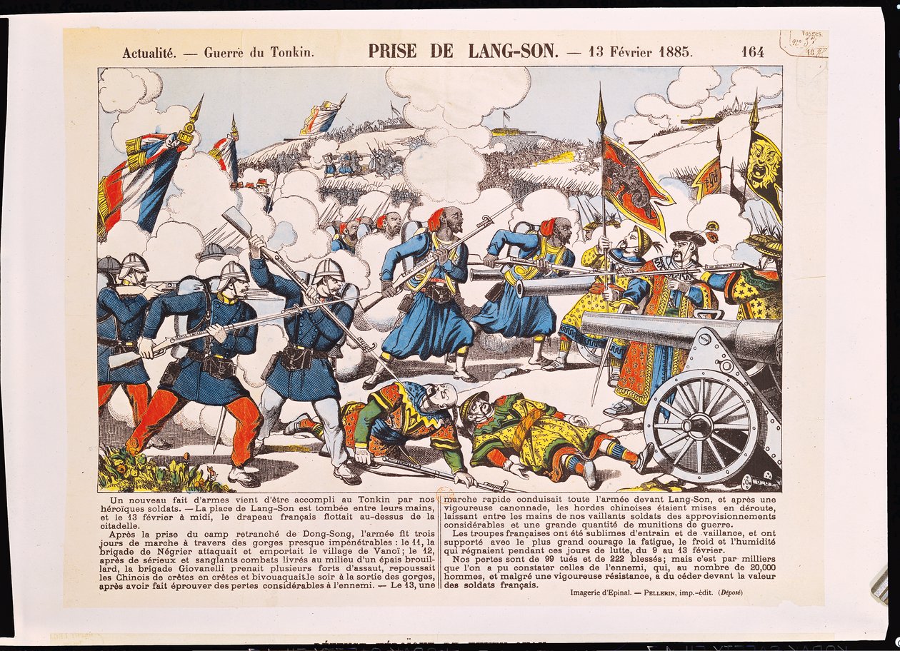 Die Belagerung von Lang-Son, 13. Februar 1885 von French School