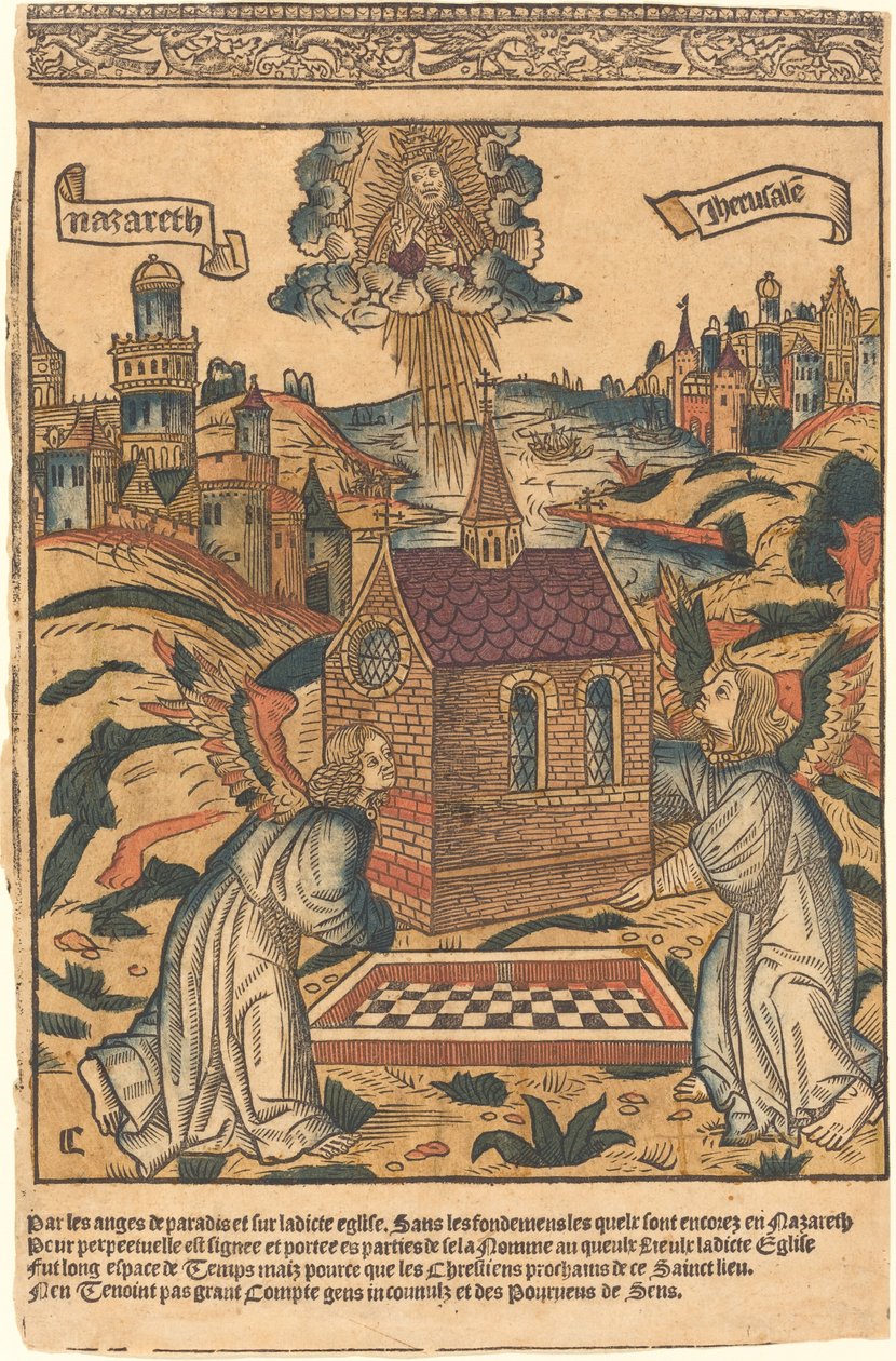 Die Überführung des Heiligen Hauses von Loreto von French 15th Century