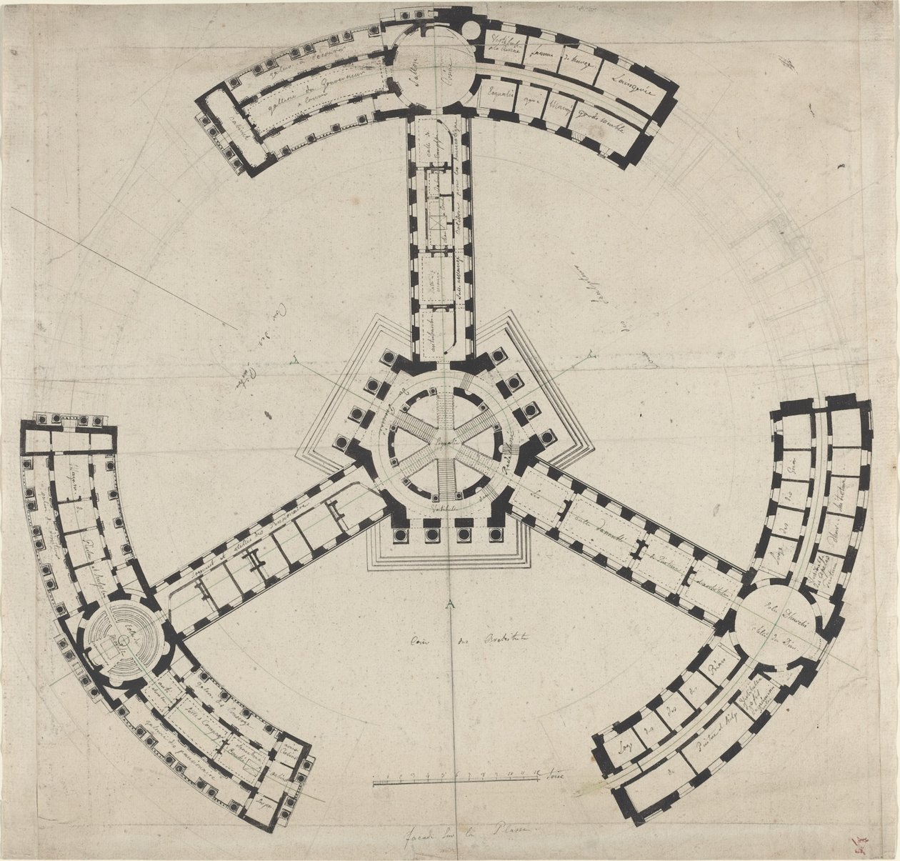Grundriss für eine Akademie der Schönen Künste von French 18th Century