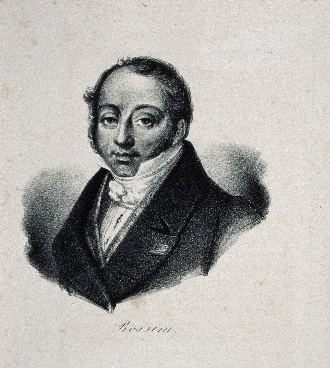 Porträt des Komponisten Gioachino Antonio Rossini 1792-1868 von French Master