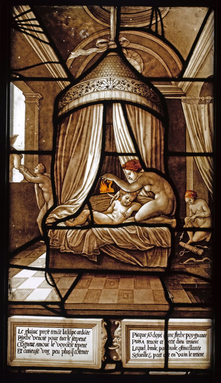 Die Geschichte von Psyche, Glasfenster, 1441-1444 von French Master
