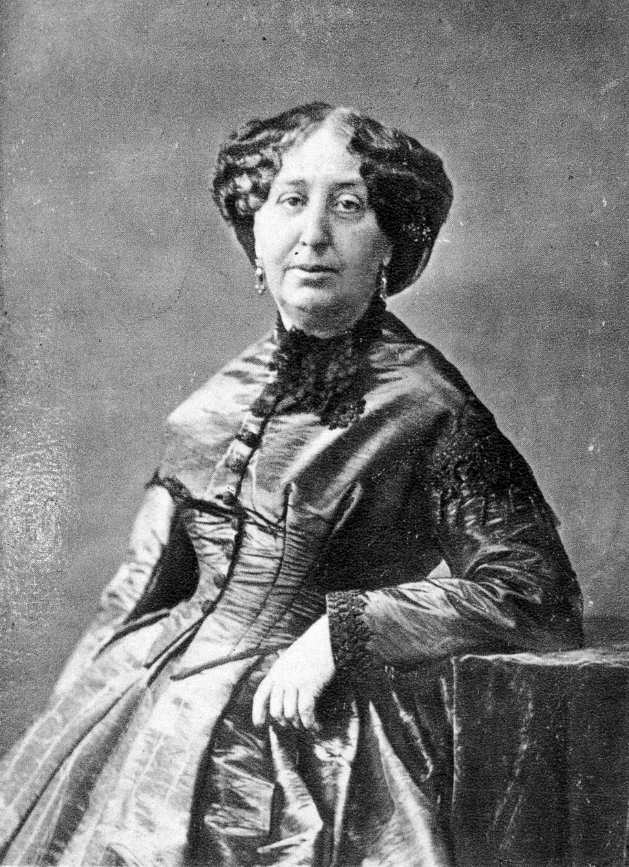 Porträt von George Sand (Aurore Dupin, Baronne Dudevant) (1804-1876), französische Schriftstellerin. von French Photographer