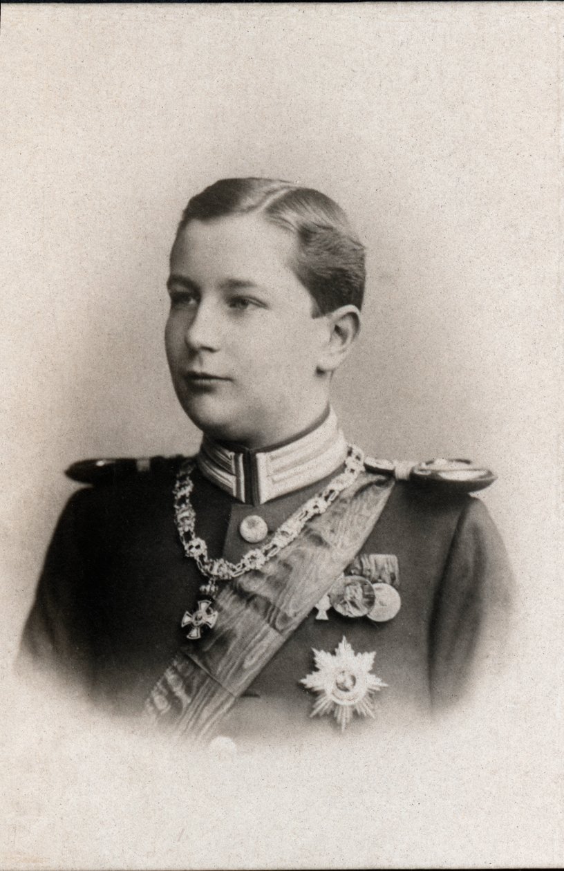 Porträt von Prinz Eitel Friedrich von Preußen (1883-1942). von French Photographer