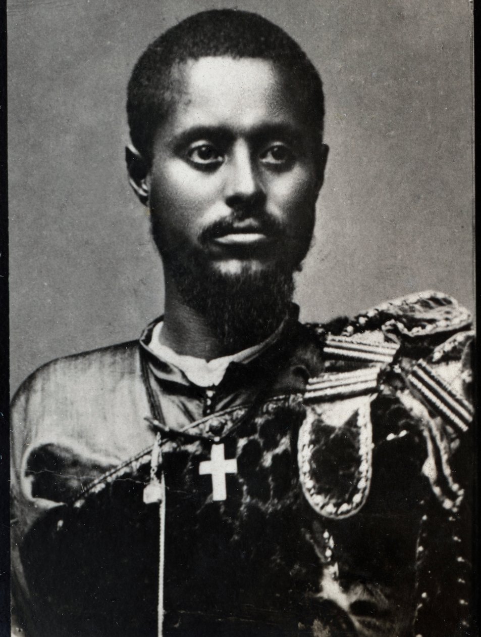 Porträt von Ras Makonnen (1852-1906), General und Gouverneur der Provinz Harar in Äthiopien von French Photographer