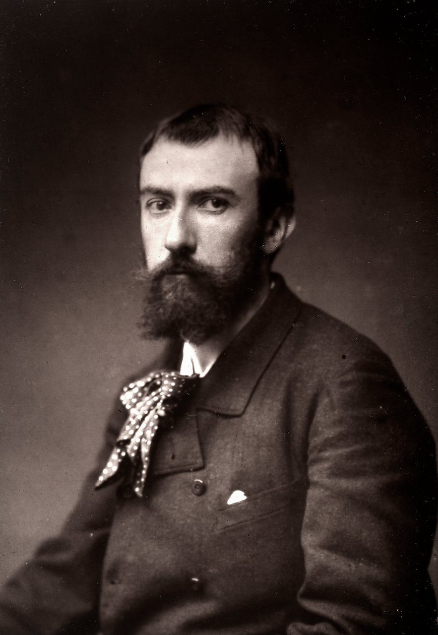 Der Künstler Henri Lerolle porträtiert anlässlich des Salons von Paris 1885 von French Photographer