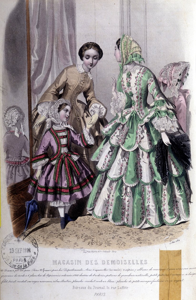 2 Frauen und ein Mädchen: Mode - in „Magazine des damoiselles“, 25. Mai von French School