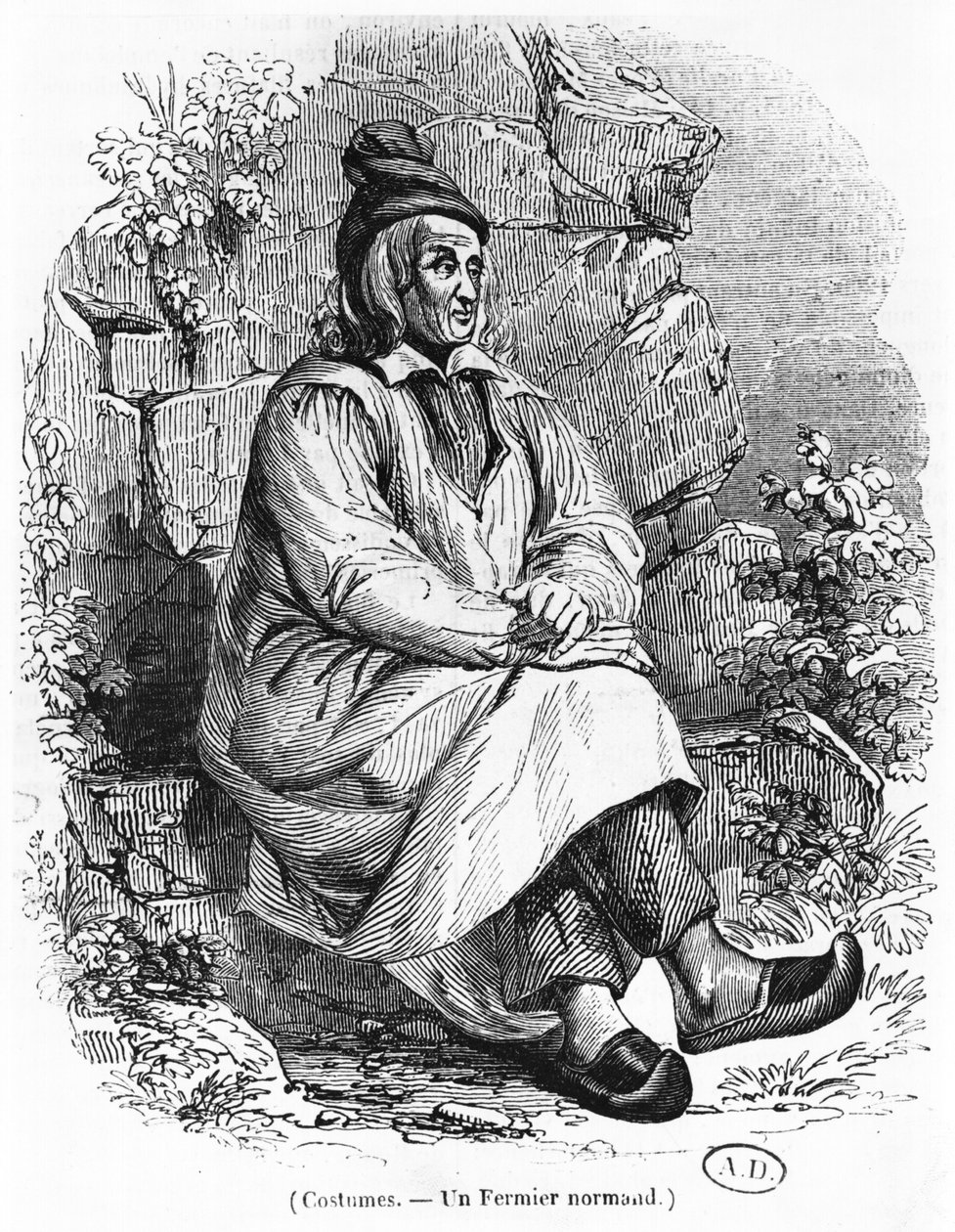 Ein Bauer aus der Normandie, ca. 1840 von French School