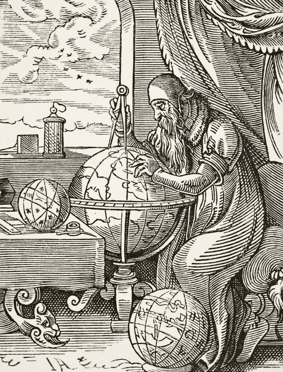 Ein deutscher Astronom und Kosmograph, aus Wissenschaft und Literatur im Mittelalter von Paul Lacroix, veröffentlicht in London 1878 von French School