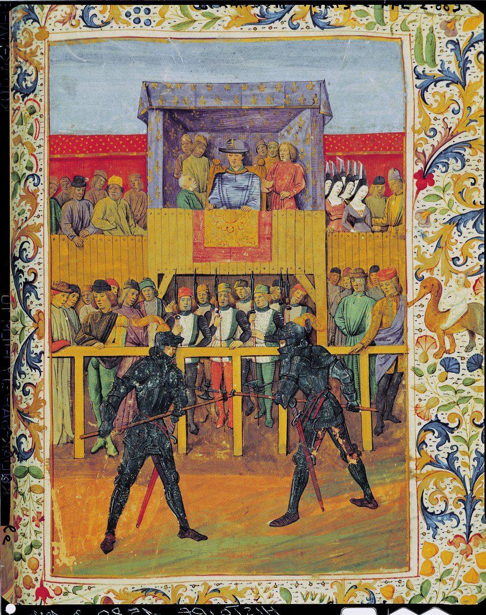 Ein Turnier im Nahkampf, aus Le Jouvencel von Jean de Bueil von French School