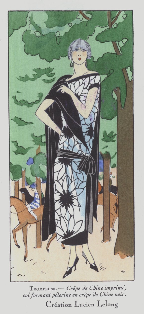Ein Tag bei den Rennen - Damenmode der 1920er Jahre von Designer Lucien Lelong von French School