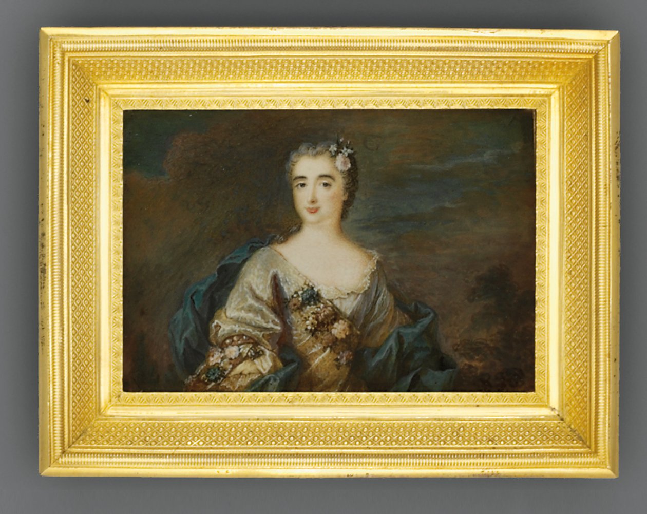 Eine Dame namens Louise-Jeanne de Durfot, Duchesse de Mazarin et de la Meilleraye, ca. 1750 von French School