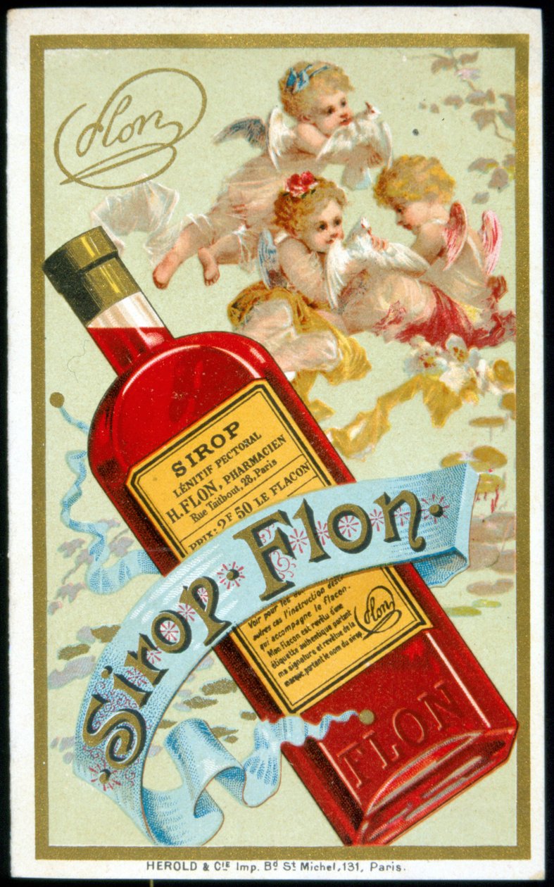 Werbekarte für „Syrup Flon“, 19. Jahrhundert von French School