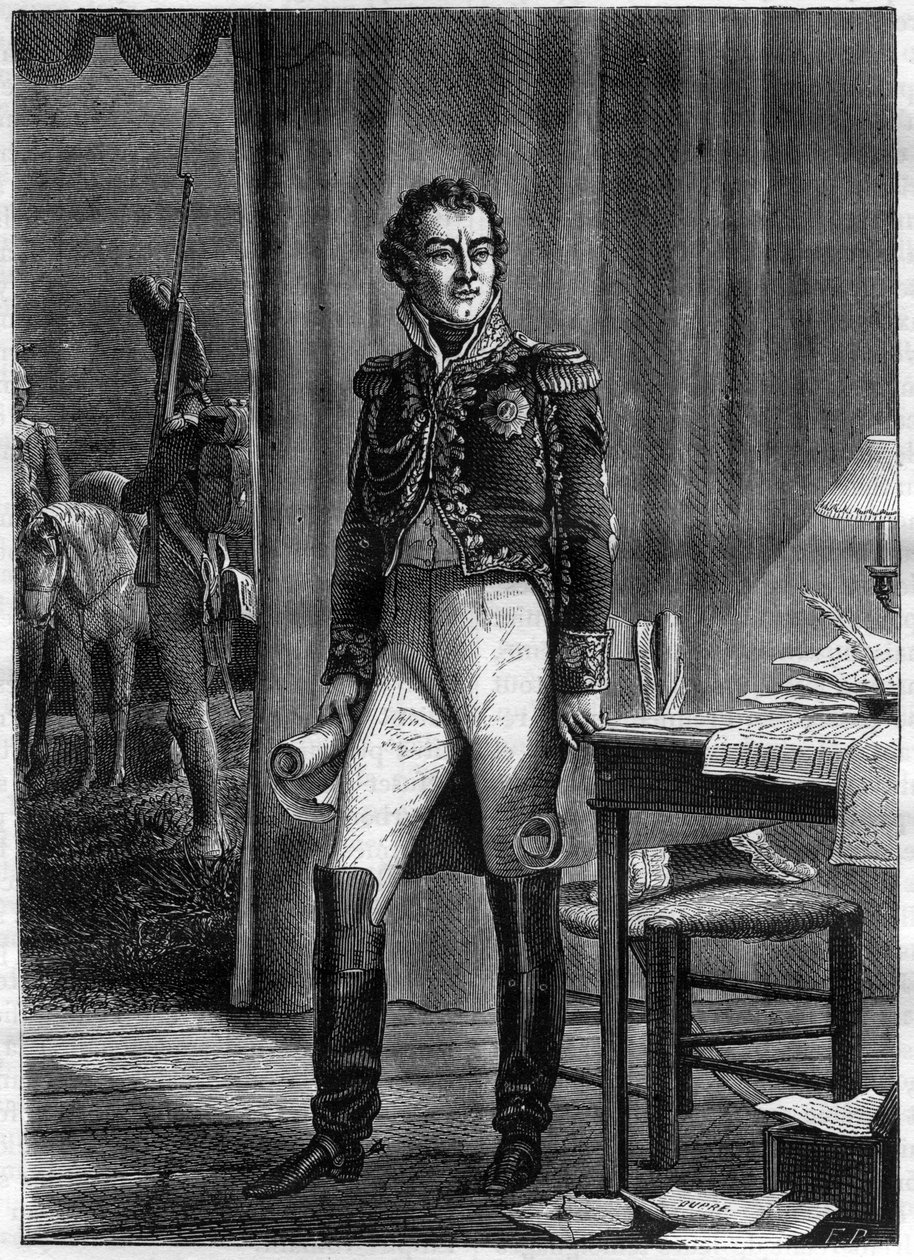 Alexandre Berthier (1753-1815), Prinz von Neuchâtel und Marschall von Frankreich (Gravur) - Porträt von Louis Alexandre (Louis-Alexandre) Berthier (1753-1815), Prinz von Neuchâtel, Marschall von Frankreich - in „Histoire de l