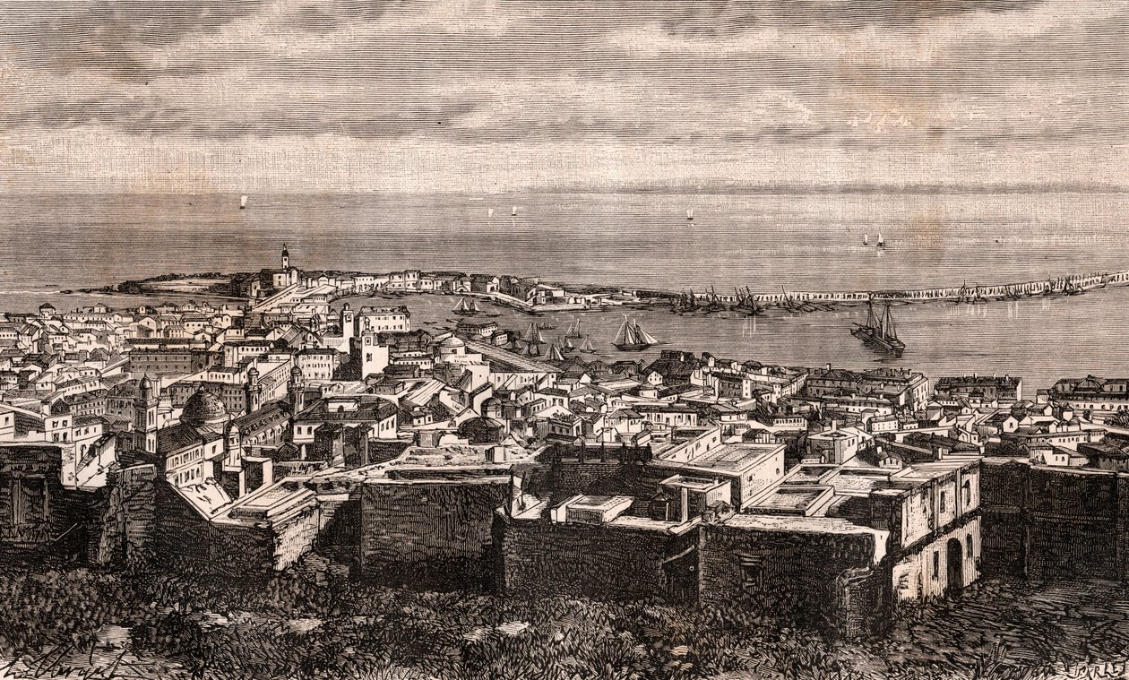 Algier - Algerien - Gravur in „La France illustree: geographie, histoire, administration statistique“ von V.A. Malt-Brown. 1884 von French School