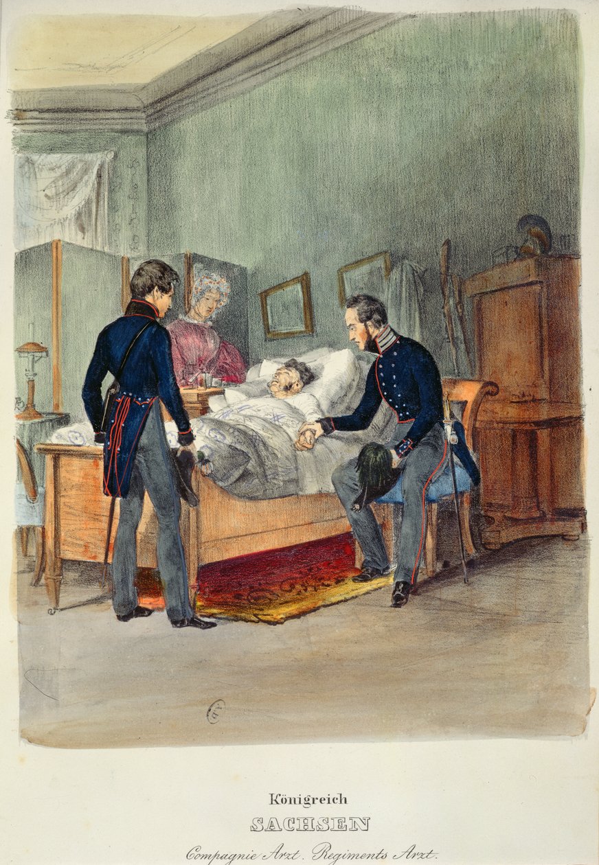 Ein Armeearzt im Königreich Sachsen, ca. 1840 von French School