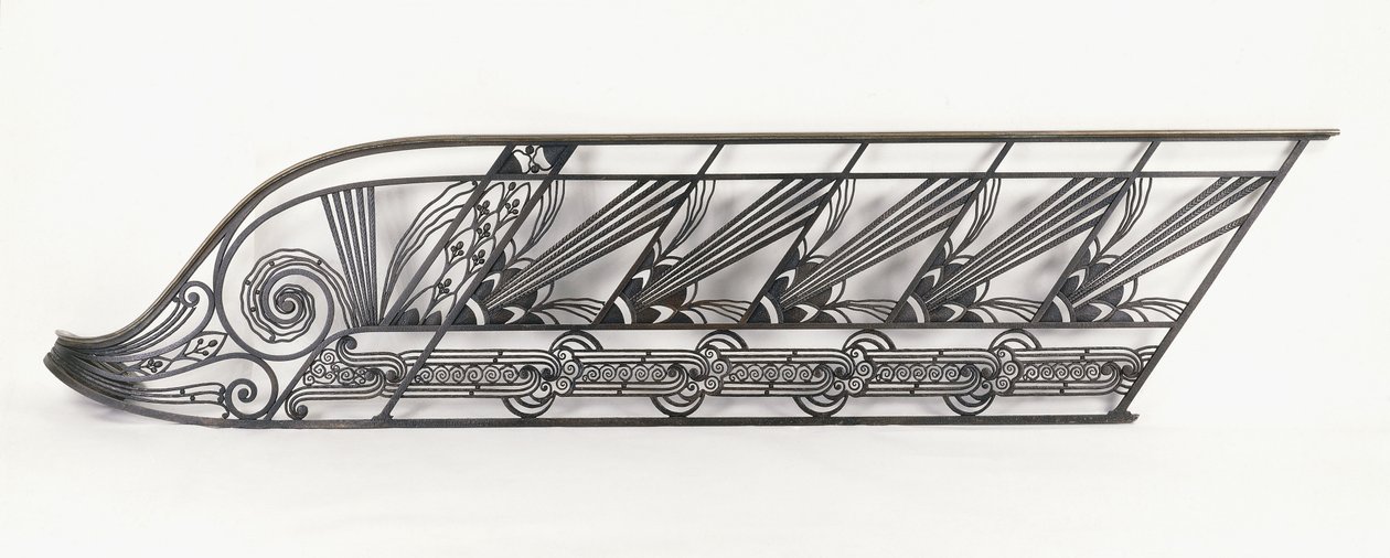 Eine Art-Deco-Treppengeländer entworfen von Delion, ca. 1920er-1930er von French School