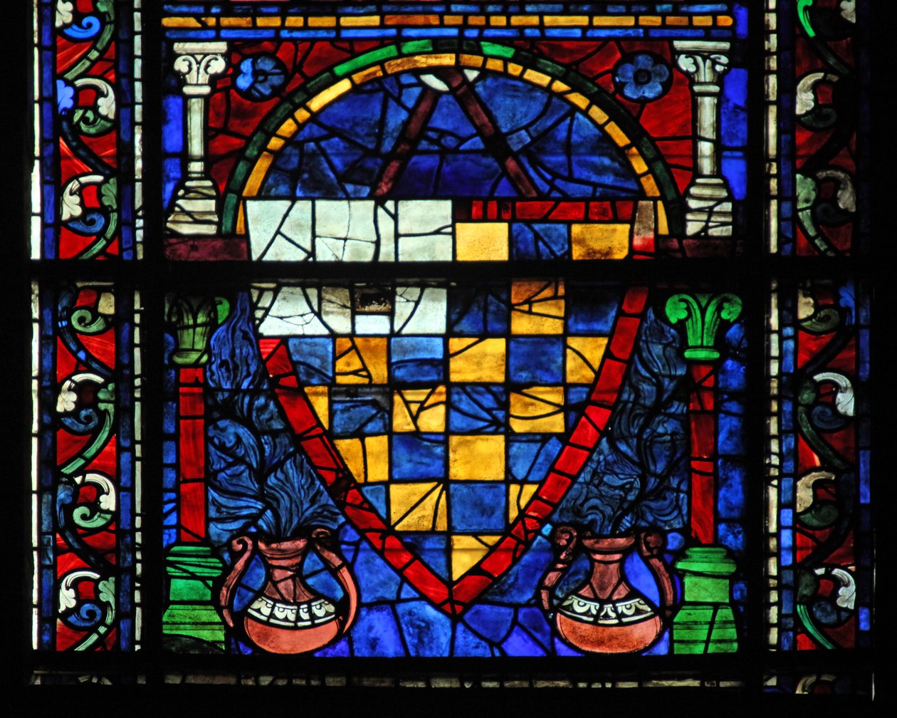 Wappen der Stifter - Familie Mauclerc von French School