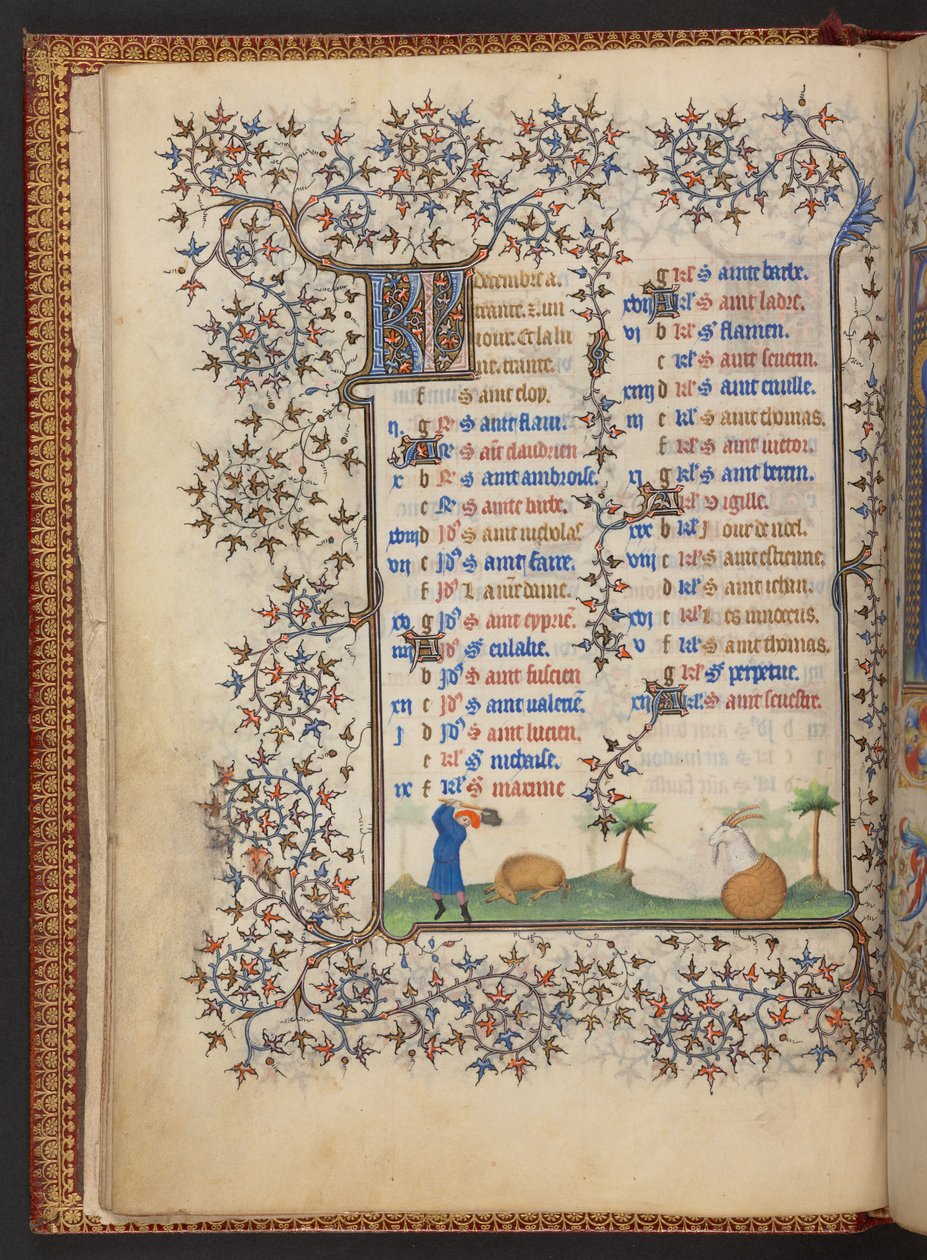 Stundenbuch, Add MS 32454 f.7v, Frankreich von French School