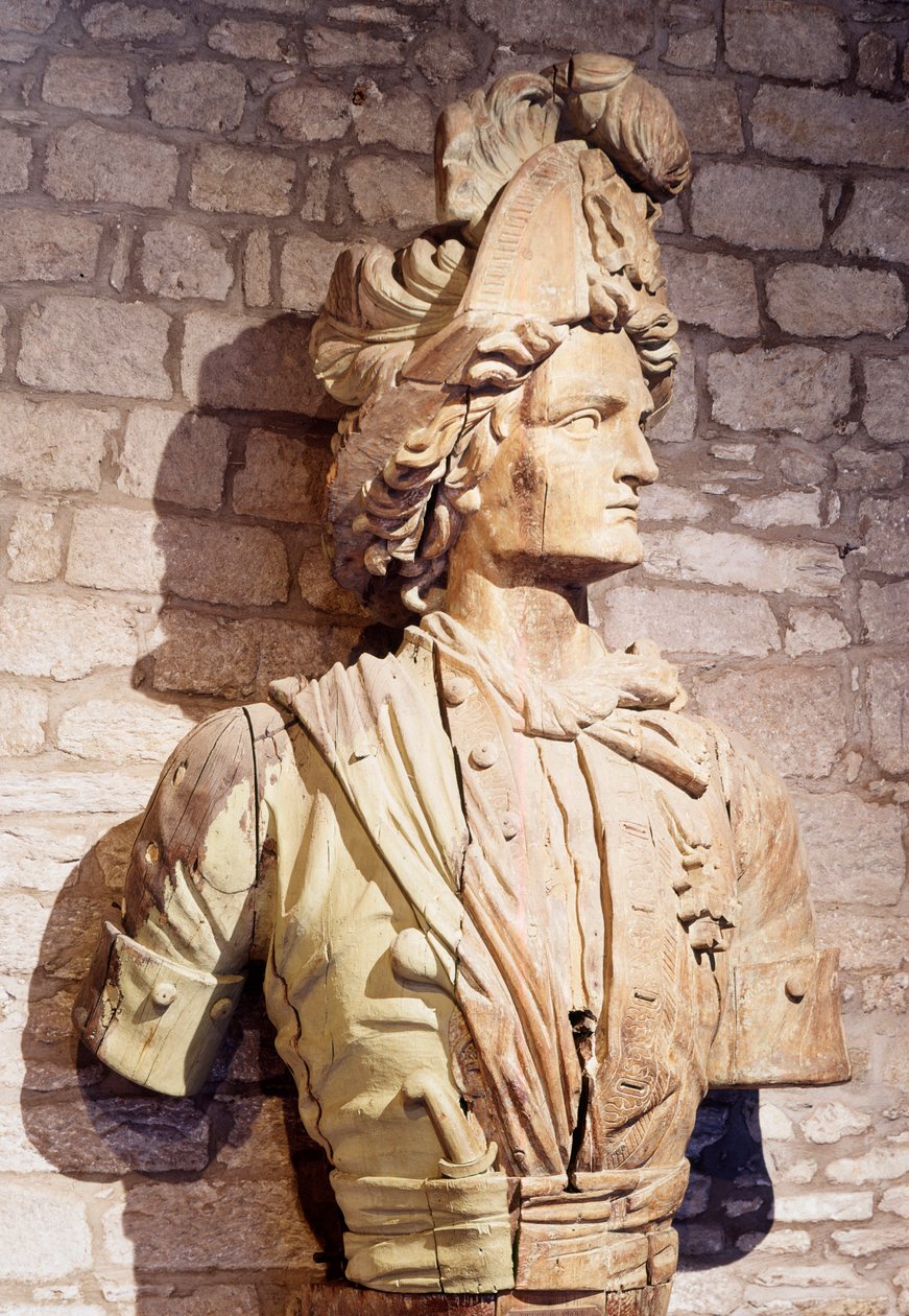 Bugfigur: Büste eines französischen Freibeuters. 17. Jahrhundert Saint Malo, Stadtmuseum von French School