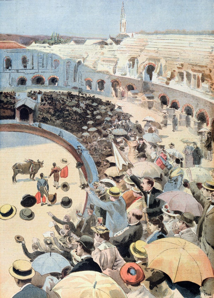 Stierkampf in Nîmes, Illustration aus Le Petit Journal, 1894 von French School