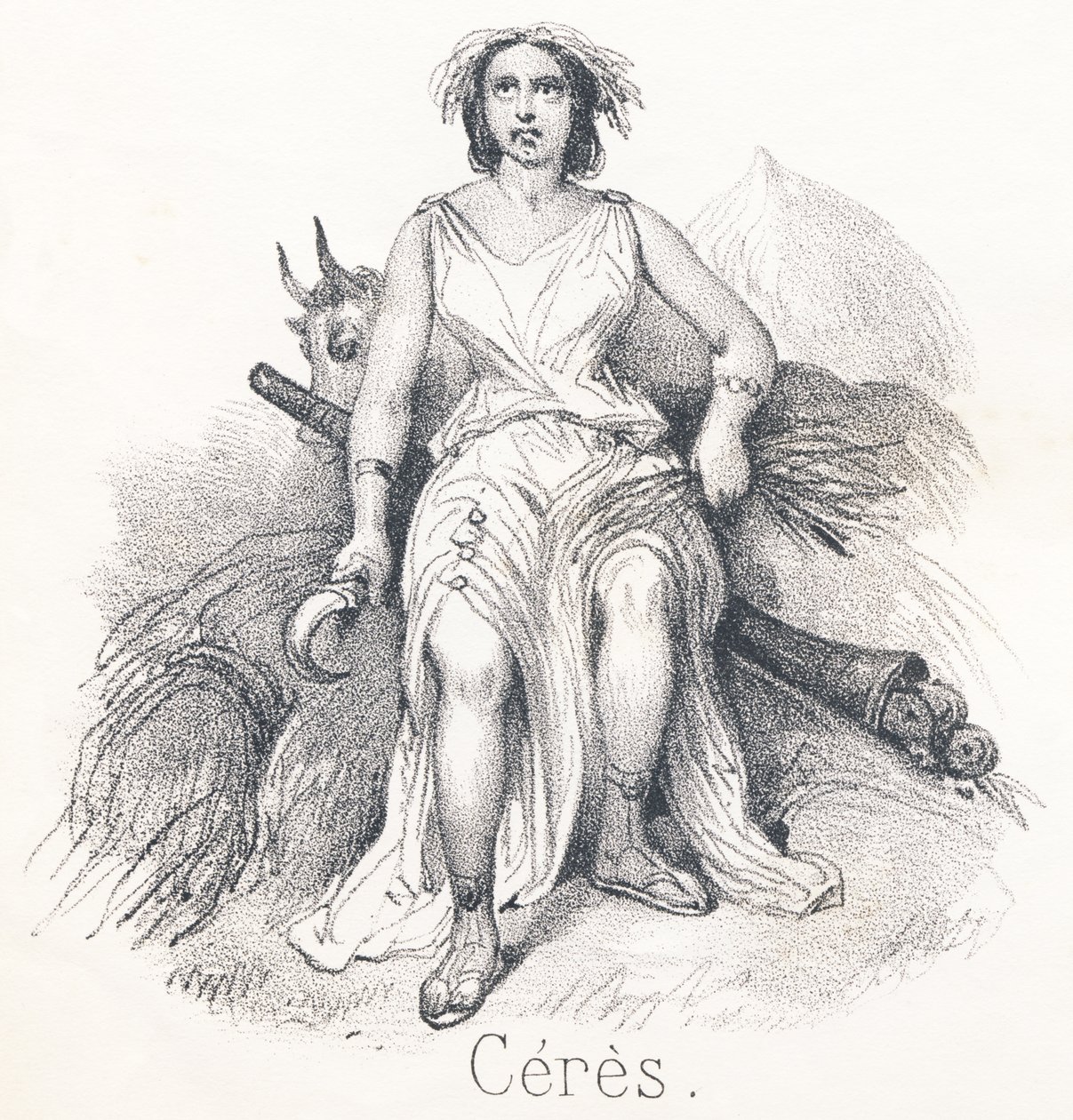 C Ceres: Tochter von Saturn und Cybele, sie wurde zur Göttin des Landes oder der Landwirtschaft ernannt von French School