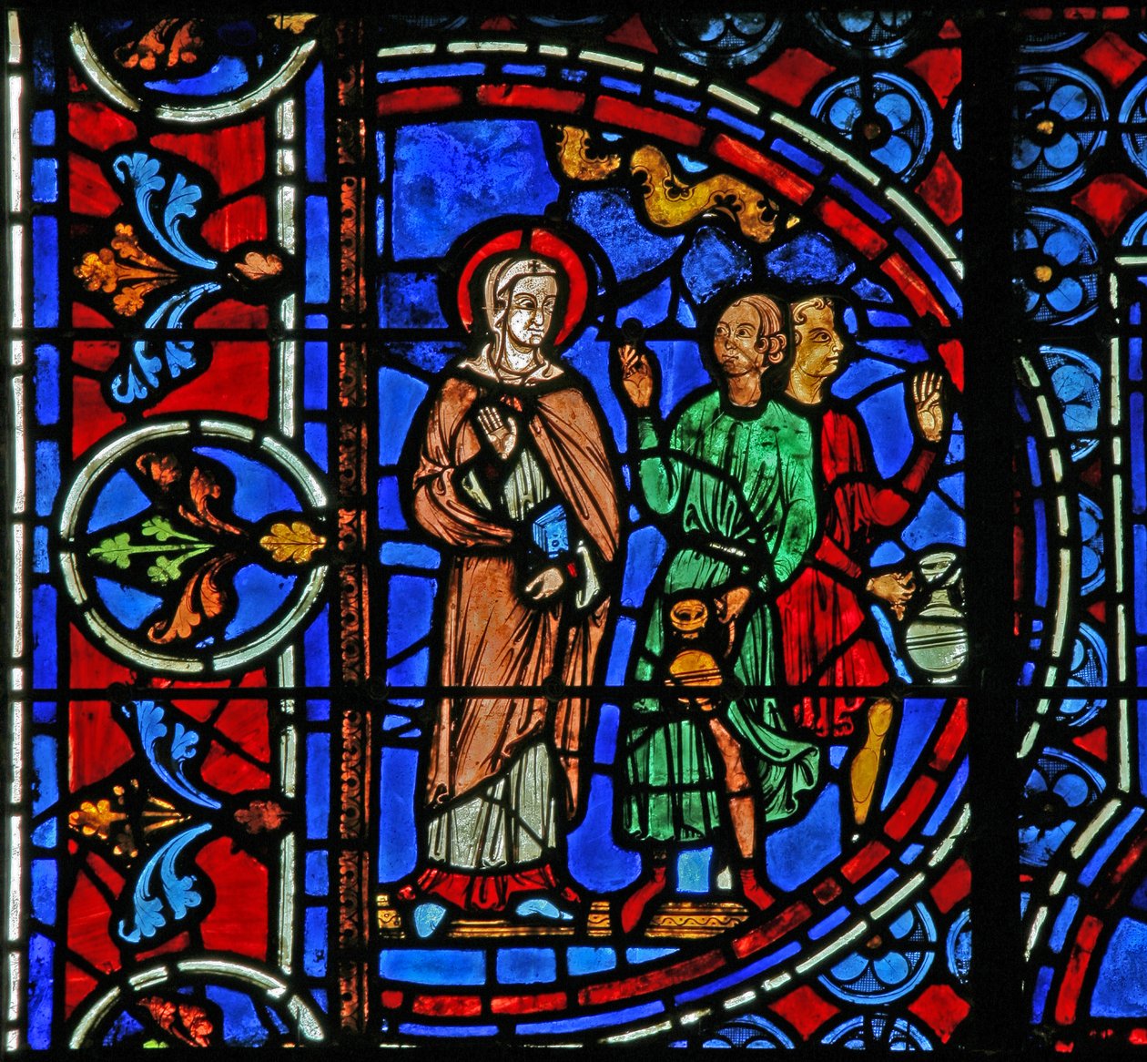 Hochzeit zu Kana: Maria sagt den Dienern, sie sollen tun, was Christus sagt von French School