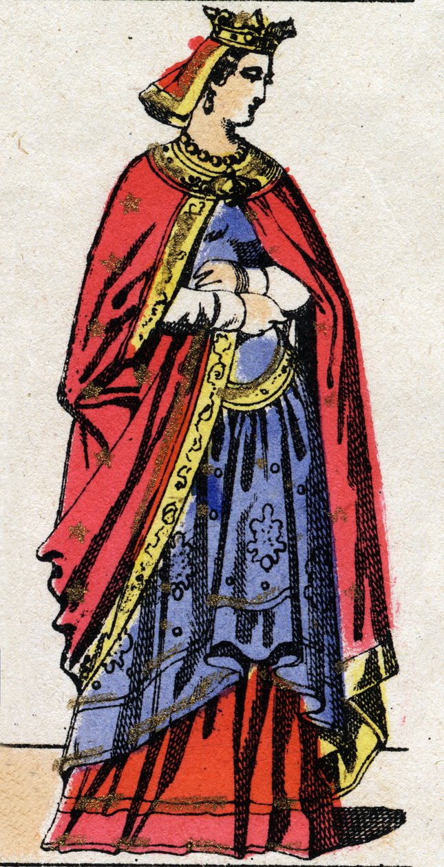 Karolingische Dynastie: Porträt von Gerberge von Sachsen von French School