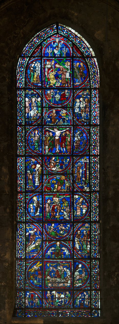 Kathedrale von Chartres, Buntglas: Typologie Passion von French School