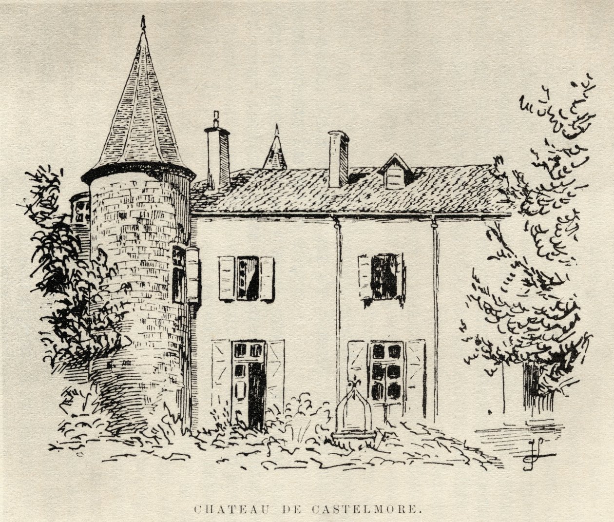 Chateau de Castelmore, aus Memoires de Charles de Batz-Castelmore Comte d
