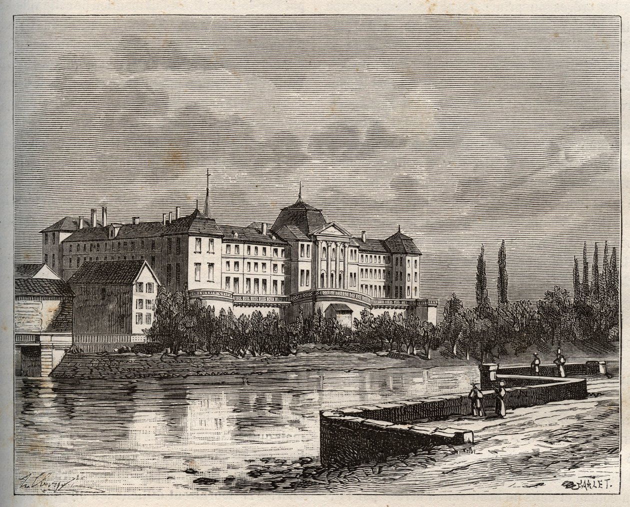 Commercy - La Meuse (55), Lothringen, Frankreich - Gravur in „La France illustree: geographie, histoire, administration statistique“ von V.A. Malt-Brown. 1884 von French School