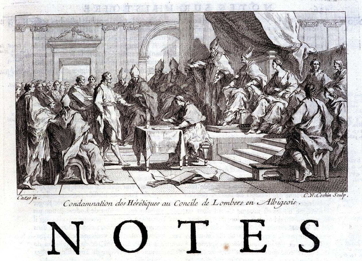 Verurteilung der Ketzer auf dem Konzil von Lombers von French School