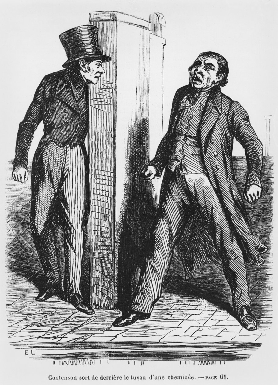 Contenson und Vautrin, Illustration aus Splendeurs et Misères des Courtisanes von Honoré de Balzac, veröffentlicht 1867 von French School