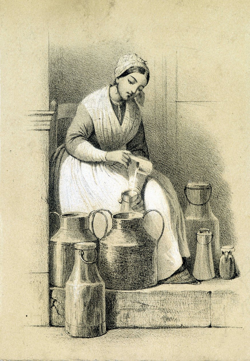 Molkerei, Frankreich, um 1855 von French School